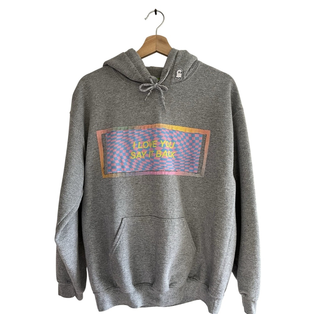 Lonely Ghost Hoodie Gray I Love You Say It Back‎ M Graphic Athluxury Street
